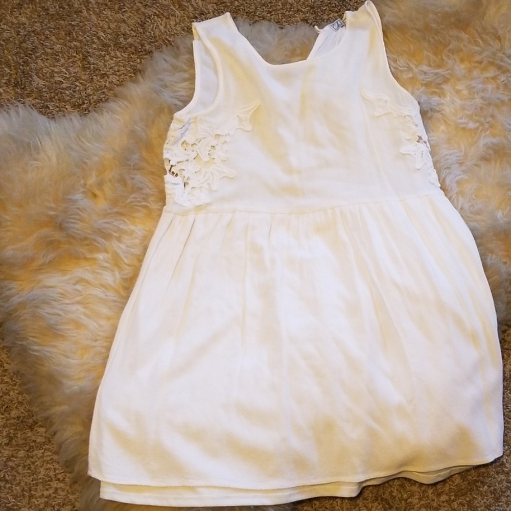 Summer creamy white tunic top